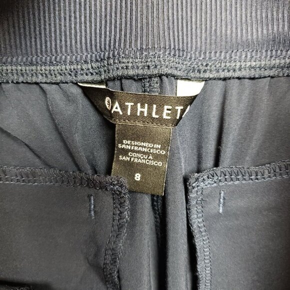 Athleta Brooklyn Mid Rise Ankle Pant Womens 8 Navy Blue Travel UPF 50 - Picture 9 of 11